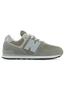 New Balance Unisex f&uuml;r Kinder. GC574V1 Leder Turnschuhe 574 grau (38.5), Wohnung, Schn&uuml;rsenkel, L&auml;ssig, Kinderbekleidung