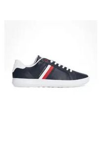 Tommy Hilfiger f&uuml;r Herren. FM0FM04921 Navy Cupsole Leder Turnschuhe (41), Wohnung, Schn&uuml;rsenkel, L&auml;ssig, Marine