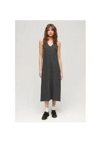 Superdry f&uuml;r Damen. W8011640A Schwarzes gestricktes Midi-Strandkleid (M), L&auml;ssig, Baumwolle, &Auml;rmellos / Hosentr&auml;ger