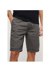 Superdry f&uuml;r Herren. M7110397A Graue Chino-Shorts f&uuml;r Offiziere (30), L&auml;ssig, Baumwolle