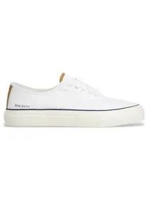 Hackett London f&uuml;r Herren. HMS21480 Blake Smart Leder Turnschuhe wei&szlig; (40), Wohnung, Schn&uuml;rsenkel, L&auml;ssig