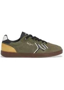 Pepe Jeans f&uuml;r Herren. PMS000009 Leder Sneakers Ball Mix gr&uuml;n (42), Wohnung, Schn&uuml;rsenkel, L&auml;ssig