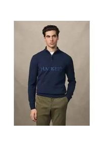 Hackett London f&uuml;r Herren. HM7000054 Heritage No.1 navy Pullover (L), L&auml;ssig, Wolle, Marine