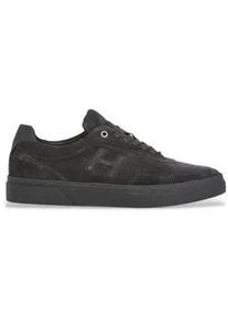 Hackett London f&uuml;r Herren. HMS200026 Dunkelgraue Hackney Sneakers aus Samtleder (42), Wohnung, Schn&uuml;rsenkel, L&auml;ssig