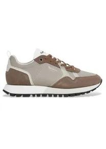 Pepe Jeans f&uuml;r Herren. PMS400001 Ari Soft Leder Turnschuhe beige (42), Wohnung, Schn&uuml;rsenkel, L&auml;ssig