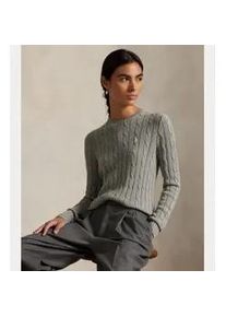 Polo Ralph Lauren f&uuml;r Damen. 211971795001 Grauer geknoteter Pullover (M), L&auml;ssig, Baumwolle