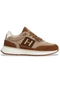 Hackett London f&uuml;r Herren. HMS200031 Leder Turnschuhe Otto Run braun (45), Wohnung, 1 bis 3 cm, Schn&uuml;rsenkel, L&auml;ssig