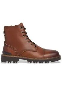 Pepe Jeans f&uuml;r Herren. PMS500002 Ryan Brit Braune Lederstiefeletten (46), Wohnung, Rei&szlig;verschluss, L&auml;ssig