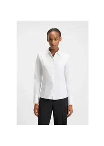 Hugo f&uuml;r Damen. 50416895 Tailliertes Hemd wei&szlig; (32), L&auml;ssig, Baumwolle, Klassisch, Langarm