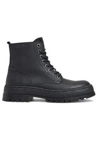 Pepe Jeans f&uuml;r Herren. PMS50258 Lincoln Top Lederstiefeletten schwarz (45), Wohnung, Schn&uuml;rsenkel, Rei&szlig;verschluss, L&auml;ssig
