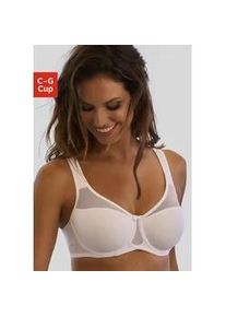 Minimizer-BH Nuance, Damen, Gr. 95, Cup E, wei&szlig;, Spitze, Obermaterial: 83% Polyamid, 17% Elasthan, BHs Minimizer-BH, mit B&uuml;gel und breiten Tr&auml;gern, aus festem Jacquardmaterial