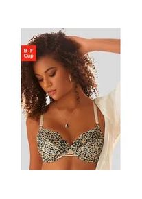 B&uuml;gel-BH Lascana, Damen, Gr. 70, Cup B, braun (leodruck), Microtouch, Obermaterial: 88% Polyamid, 12% Elasthan, BHs B&uuml;gel-BH, in einem aufregenden Leo-Look, sexy Dessous
