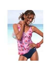 B&uuml;gel-Tankini-Top Sunseeker "Modern", Damen, Gr. 38, Cup C, rosa (rosa, bedruckt), Polyamid, bedruckt, floral, Bikini-Oberteile, mit Blumendruck