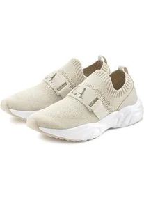 Sneaker Lascana ACTIVE, Damen, Gr. 36, beige, Obermaterial: 100% Textilmaterial. Decksohle: 100% Textilmaterial. Futter: 100% Textilmaterial. Laufsohle: 100% Synthetik, unifarben, Basic, Schuhe Socksneaker Sneaker low Slip-on-Sneaker, Halbschuh, Freizeitschuh, Slipper, Chunky Sohle VEGAN