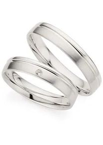 Phoenix Trauring PH&Ouml;NIX "Schmuck Geschenk Silber 925 Trauring Ehering LIEBE versch. Varianten" Gr. 66, silber (silberfarben), Fingerringe, Damen, 66, 0,01 SI = kleine Einschl&uuml;sse mit Brillant, Silber 925 (Sterlingsilber), 4mm, Trauring, Made in Germany - wahlweise mit oder ohne Brillant