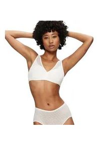 B&uuml;gelloser BH Triumph "Signature Sheer P EX", Damen, Gr. 90, Cup A, wei&szlig; (ecru wei&szlig;), T&uuml;ll, Obermaterial: 49% Polyester, 26% Elasthan, 25% Polyamid, bestickt, unifarben, BHs, Monogramm-T&uuml;ll und zarte Spitzendetails am R&uuml;cken