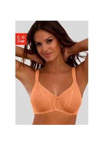 Minimizer-BH Nuance, Damen, Gr. 100, Cup D, orange (mango), Microtouch, Obermaterial: 85% Polyamid, 15% Elasthan, BHs Minimizer-BH, mit B&uuml;gel und breiten, gef&uuml;tterten Tr&auml;gern, aus h&uuml;bschem Glanzjacquard