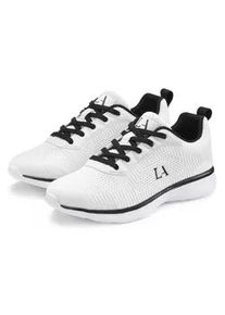 Sneaker Lascana "Turnschuhe", Damen, Gr. 36, schwarz-wei&szlig; (wei&szlig;, schwarz), Obermaterial: 60% Textilmaterial, 40% Lederimitat. Decksohle: 100% Textilmaterial. Futter: 100% Textilmaterial. Laufsohle: 100% Synthetik, kontrastfarbene Details, mehrfarbig, unifarben, Basic, Schuhe Sneaker, Freizeitschuh, Halbschuh im sportiven Look VEGAN