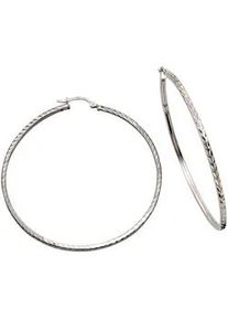 Paar Creolen Firetti "Schmuck Geschenk Silber 925 gl&auml;nzendes Design diamantiert" Gr. 60, silber (silberfarben), Ohrringe, Damen, 60, Silber 925 (Sterlingsilber)