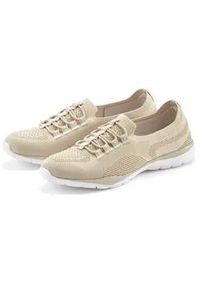Sneaker Lascana "Slipper, Halbschuh, leichtes Meshmaterial", Damen, Gr. 36, beige, Obermaterial: 100% Textilmaterial. Decksohle: 100% Textilmaterial. Futter: 100% Textilmaterial. Laufsohle: 100% Synthetik, unifarben, Schuhe Sneaker, runde Schuhspitze, mit Gummizug, herausnehmbare Innensohle
