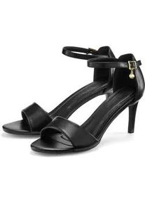 High-Heel-Sandalette Lascana "Sommerschuh", Damen, Gr. 40, schwarz, Obermaterial: 100% Lederimitat. Decksohle: 100% Lederimitat. Futter: 100% Textilmaterial. Laufsohle: 100% Synthetik, unifarben, Schuhe High Heel-Sandalette, Sandale, Sandalette, Riemchensandalette VEGAN