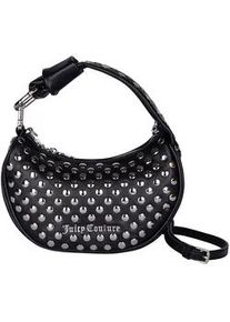 Schultertasche Juicy Couture "BLOSSOM STUDS S. HOBO Damen", Damen, Gr. B/H/T: 8cm x 16cm onesize, schwarz, Polyurethan, Taschen Schultertasche, Schultertasche Damen, Mini Bag, Handtasche, Fashion, Lifestyle, Sale