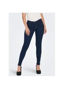 Skinny-fit-Jeans Only "ONLRINA REG WAIST SK BOX DNM", Damen, Gr. XL (42), L&auml;nge 30, dunkelblau denim, Denim/Jeans, Obermaterial: 53% Viskose, 29% Baumwolle, 17% Polyester, 1% Elasthan, unifarben, skinny fit lang, Jeans, Viskosemischung, skinny fit