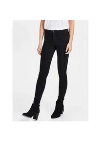 Skinny-fit-Jeans Only "ONLRINA REG WAIST SK BOX DNM", Damen, Gr. XL (42), L&auml;nge 32, schwarz, Denim/Jeans, Obermaterial: 53% Viskose, 29% Baumwolle, 17% Polyester, 1% Elasthan, unifarben, skinny fit, Jeans, Viskosemischung, skinny fit