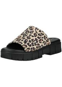 Pantolette Tamaris "Tamaris Pantoletten Leder", Damen, Gr. 40, leopard, Leder, Schuhe Pantolette