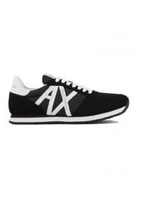 A|X Armani Exchange f&uuml;r Herren. XUX017XCC68K489 Retro Laufschuh Logo schwarz (44), Wohnung, 1 bis 3 cm, Schn&uuml;rsenkel, L&auml;ssig
