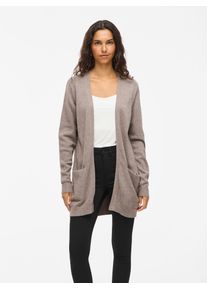 Vila Damen Strickjacke "VIRIL OPEN L/S KNIT CARDIGAN - NOOS"falcon detail:melange, modisch, Gr. XL, meliert, Strick, Obermaterial: 50% Viskose, 27%