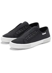Sneaker Lascana, Damen, Gr. 40, schwarz, Obermaterial: 100% Textilmaterial. Decksohle: 100% Textilmaterial. Futter: 100% Textilmaterial. Laufsohle: 100% Synthetik, unifarben, Basic, Schuhe Damenschuh Skaterschuh Sneaker low Slip-on-Sneaker Sommerschuh, Slipper, Halbschuh bequem zum Reinschl&uuml;pfen VEGAN
