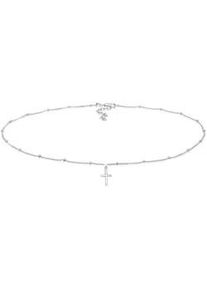 Collier Elli "Choker Kugelkette Kreuz Glaube Schmuck Geschenk 925 Silber" Gr. 36, silber, Halsketten, Damen, 36, ohne Stein, Silber 925 (Sterlingsilber), L: 36, Collier