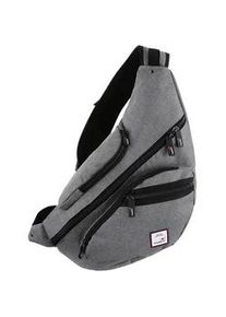 Umh&auml;ngetasche Kangaroos, Gr. B/H/T: 54cm x 29cm x 17cm, grau, Kunstfaser, Taschen Umh&auml;ngetasche, mit Kopfh&ouml;rerausgang am Schultergurt