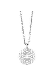 Kette mit Anh&auml;nger Firetti "Schmuck Geschenk Herzen", silber (edelstahlfarben), Halsketten, Damen, Edelstahl, L: 50 B: 1,4mm, B:1,4mm