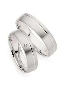 Phoenix Trauring PH&Ouml;NIX "Schmuck Geschenk Silber 925 Trauring Ehering LIEBE versch. Varianten" Gr. 61, silber (silberfarben), Fingerringe, Damen, 61, 0,01 SI = kleine Einschl&uuml;sse mit Brillant, Silber 925 (Sterlingsilber), 5mm, Trauring, Made in Germany - wahlweise mit oder ohne Brillant