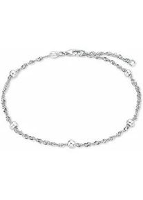 Fu&szlig;kette Amor "Schmuck Geschenk K&ouml;rperschmuck, Singapurkette K&uuml;gelchen", silber (silber, 925), Fu&szlig;ketten, Damen, Silber 925 (Sterlingsilber)