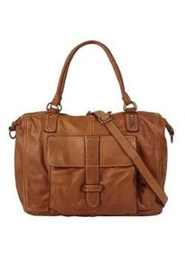 Shopper FORTY, Damen, Gr. B/H/T: 46cm x 30cm x 18cm onesize, braun, Leder, vintage, Taschen Shopper, echt Leder, Made in Italy