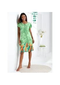 w&auml;schepur Nachthemd W&Auml;SCHEPUR "Nachthemd", Damen, Gr. 48/50, Normalgr&ouml;&szlig;en, orange (apfel, orange, bedruckt), Satin, 50% Baumwolle, 50% Viskose, bedruckt, gemustert, mehrfarbig, Kleider Nachthemd