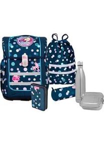 Schulranzen McNeill "Ergo Compacto, Polly", Kinder, Gr. B/H/T: 29cm x 38,5cm x 22cm, bunt (polly), Polyester, Rucks&auml;cke, inkl. Federm&auml;ppchen, Turnbeutel, Schlamperrolle & Motivmagnet