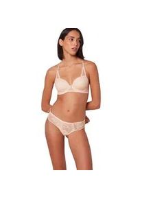 B&uuml;gel-BH Triumph "Amourette Charm Delight", Damen, Gr. 70, Cup C, beige (fresh powder), Spitze, Obermaterial: 46% Polyester, 43% Polyamid, 8% Elasthan, 3% Modal, gebl&uuml;mt, kontrastfarbene Details, unifarben, BHs B&uuml;gel-BH, zweifarbige Spitze, gef&uuml;ttert, Schmetterlings-R&uuml;cken aus Spitze