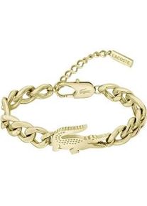 Armkette Lacoste "CROCODILE", gold (gelbgoldfarben), Armb&auml;nder, Damen, 19cm, Edelstahl, Armkette
