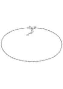 Fu&szlig;kette Elli "Kordelkette Gedreht Basic Zeitlos 925 Silber" Gr. 25, silber, Fu&szlig;ketten, Damen, 2,5cm, Silber 925 (Sterlingsilber)