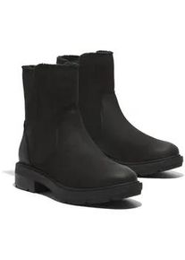 Winterstiefelette Timberland "BRIMFIELD MID WARM LINED BOOT", Damen, Gr. 40, schwarz (schwarz full grain), Leder, Schuhe Winterstiefelette, Winterstiefel, Winderboots, Winterschuhe, gef&uuml;ttert