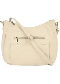 Umh&auml;ngetasche Samantha Look, Damen, Gr. B/H/T: 30cm x 25cm x 7cm onesize, beige, Leder, unifarben, Taschen Umh&auml;ngetasche, echt Leder, Made in Italy