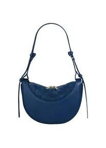 Umh&auml;ngetasche Samantha Look, Damen, Gr. B/H/T: 27cm x 21cm x 8cm onesize, blau, Leder, clean, Taschen Umh&auml;ngetasche, echt Leder, Made in Italy