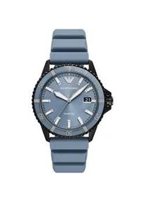 Quarzuhr Emporio Armani, hellblau, Armbanduhren, Damen, Quarzuhr, Armbanduhr, Damenuhr, Herrenuhr, Silikonarmband, analog, Tag