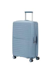 Hartschalen-Trolley American Tourister "FASTFORWARD, verschiedene Gr&ouml;&szlig;en und Farben", Damen, Gr. B/H/T: 46cm x 68cm x 26cm 67 l, blau (steel blau), Polypropylen, unifarben, Koffer, Hartschalen-Koffer personalisierbar TSA-Schloss Volumenerweiterung