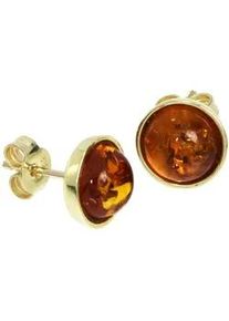 Paar Ohrstecker OSTSEE-SCHMUCK "OSTSEE-SCHMUCK Ohrstecker Classic 8 mm Ohrstecker Classic 8 mm", gelb, Ohrringe, Damen, 10mm, Gelbgold 333