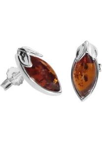 Paar Ohrstecker OSTSEE-SCHMUCK "OSTSEE-SCHMUCK Ohrstecker Elina Ohrstecker Elina", wei&szlig;, Ohrringe, Damen, 17x7mm, Silber 925 (Sterlingsilber)